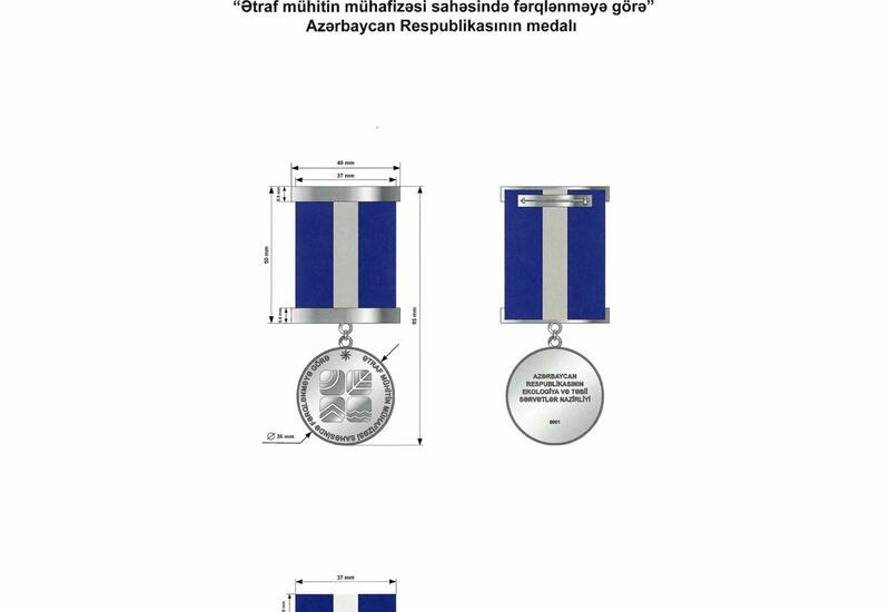 "Ətraf mühitin mühafizəsi sahəsində fərqlənməyə görə” medalın Əsasnaməsi və təsviri təsdiqləndi