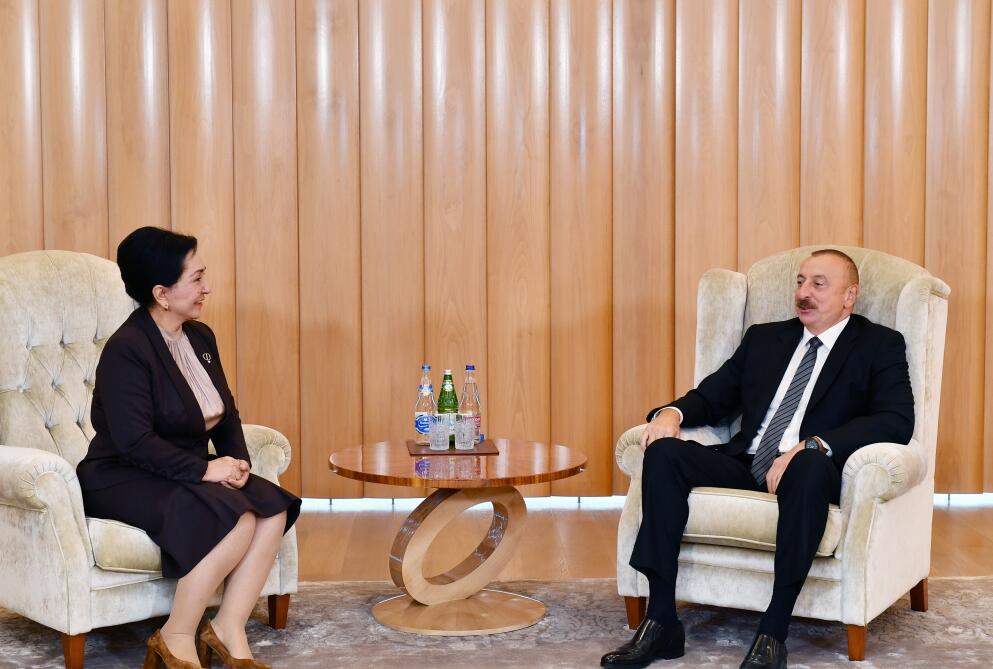 Президент Ильхам Алиев принял председателя Сената Узбекистана
