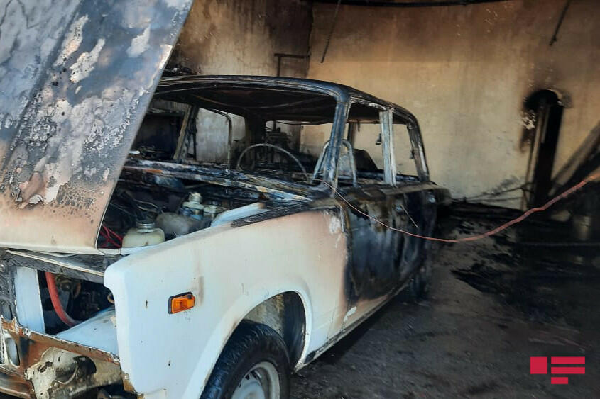 Şəkidə maşın təmiri sexləri yandı