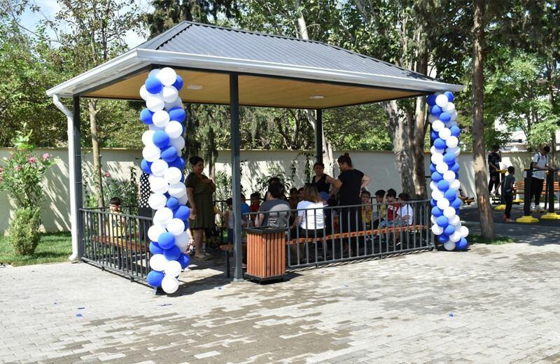 “Bizim həyət” layihəsi çərçivəsində Sabunçu rayonunda növbəti həyət abadlaşdırılıb