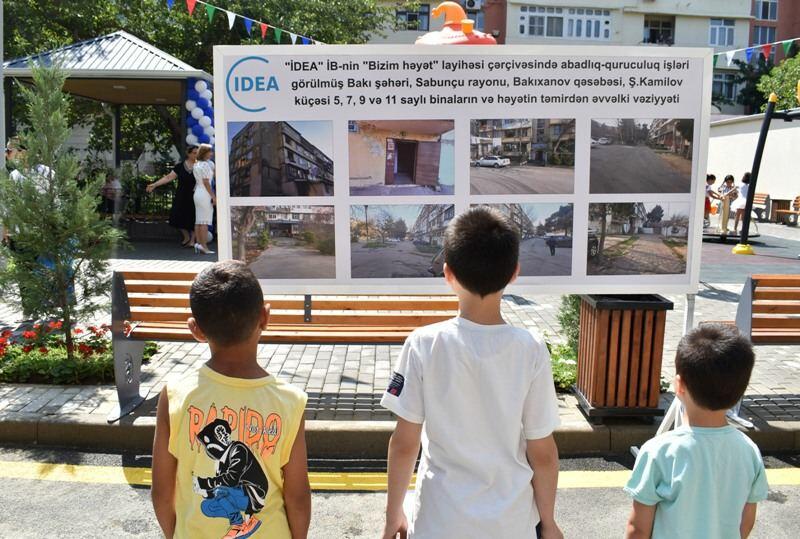 “Bizim həyət” layihəsi çərçivəsində Sabunçu rayonunda növbəti həyət abadlaşdırılıb