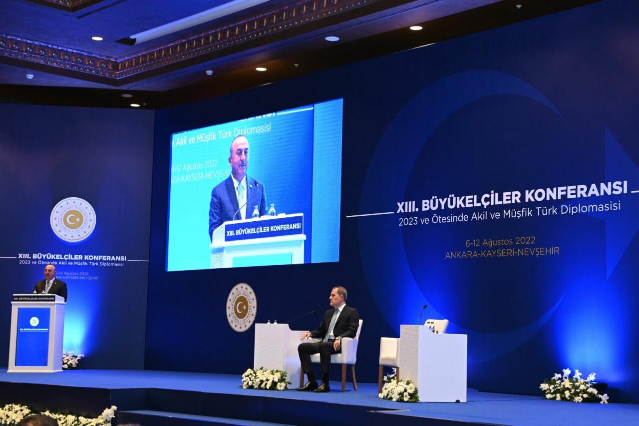 Ceyhun Bayramov Ankarada 13-cü Səfirlər konfransında çıxış edib