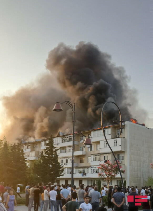Пожар в общежитии в Евлахе