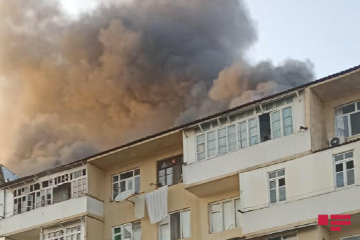 Пожар в общежитии в Евлахе