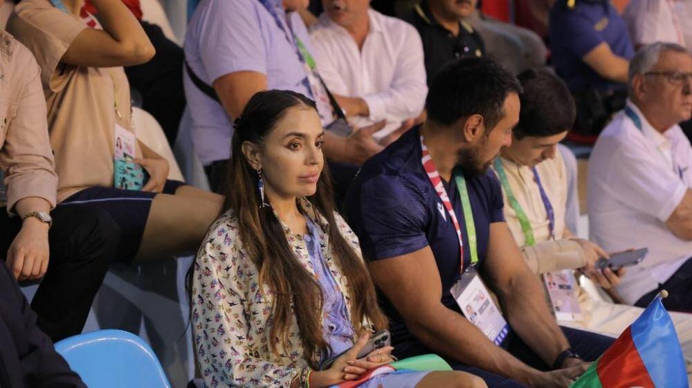 Вице-президент Фонда Гейдара Алиева Лейла Алиева наблюдала за выступлениями азербайджанских борцов на Исламиаде в Конье