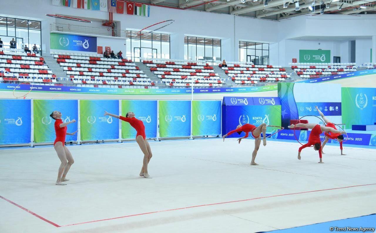 Исламиада: Групповая команда Азербайджана по художественной гимнастике завоевала "серебро" в программе с пятью обручами