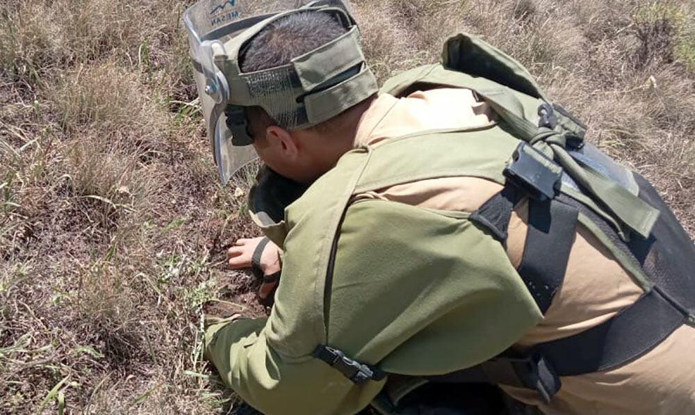 В Лачине обнаружен заминированный армянами участок