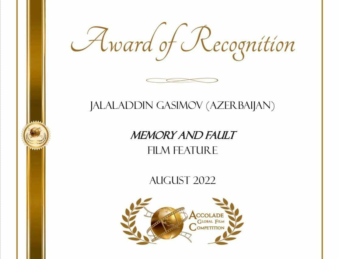 Азербайджанский фильм вошел в ТОП-10 американского фестиваля Accolade Global Film Competition