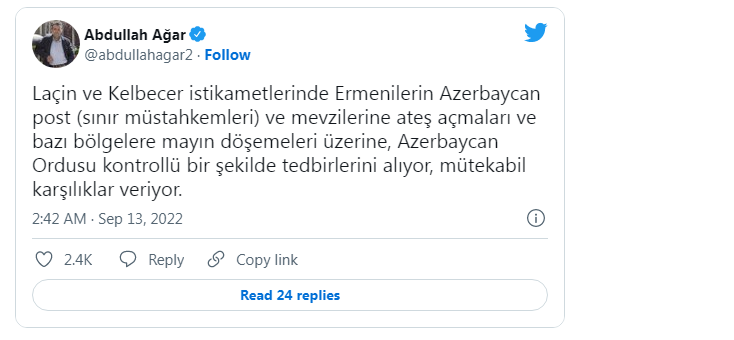 Армения нарушает условия трехстороннего заявления