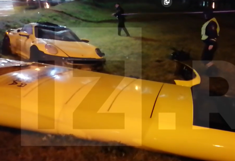 Авария с участием Porsche в  Москве