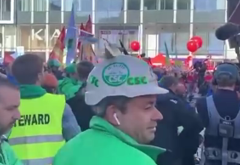 Массовые протесты в Бельгии