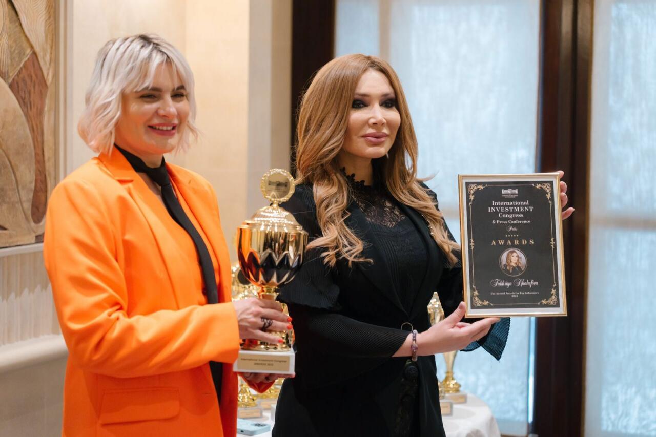 Фахрия Халафова удостоена в Париже международной премии The Annual Awards for Top İnfluencers 2022