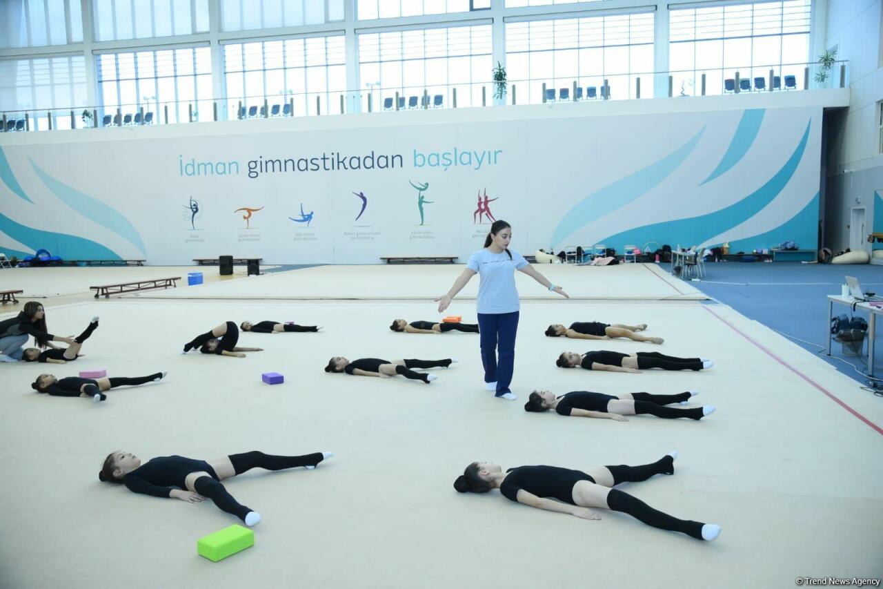 В Национальной арене гимнастики в Баку проходят учебно-тренировочные сборы спортсменок из Ширвана и Кюрдамира