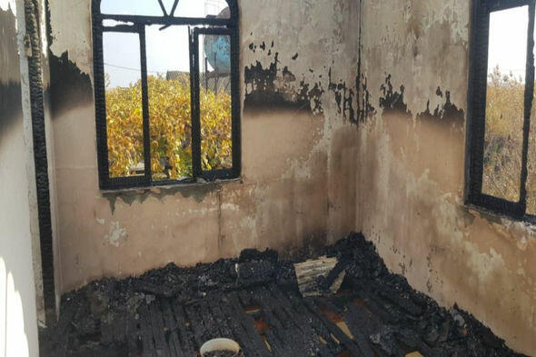 Пожар в доме в Уджаре,