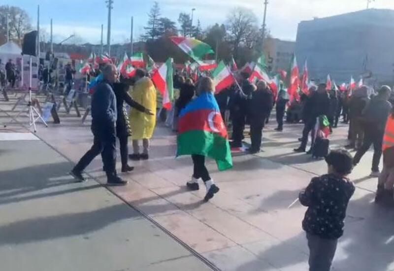 В Женеве прошла акция в поддержку азербайджанцев в Иране