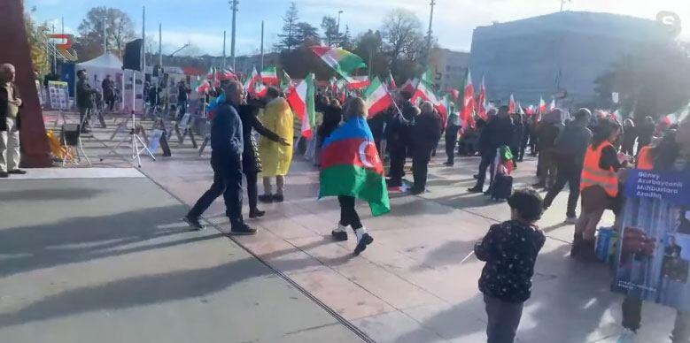 В Женеве прошла акция в поддержку азербайджанцев в Иране