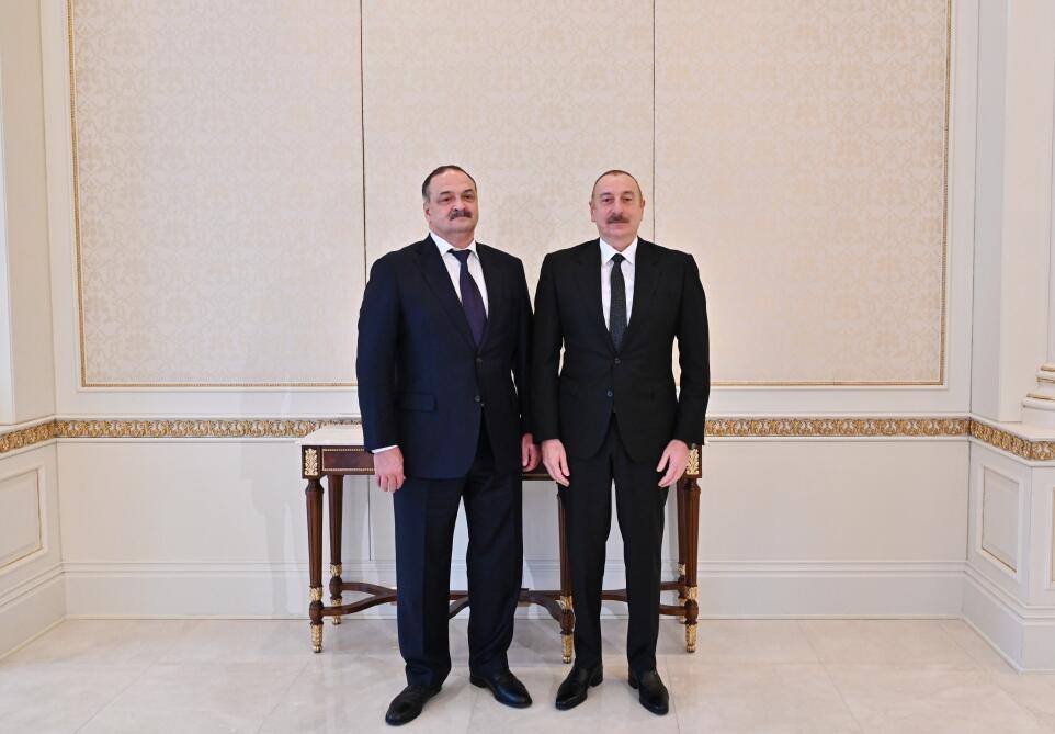 Президент Ильхам Алиев принял руководителя Республики Дагестан Российской Федерации