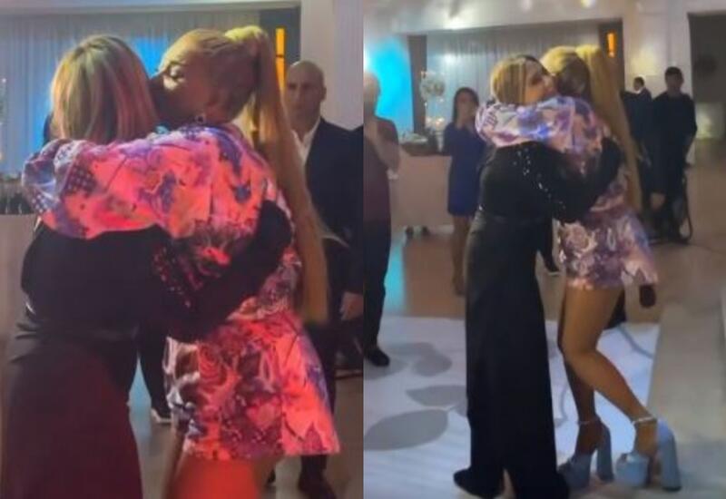 Aygün Kazımova ilə Zülfiyyə Xanbabayevanın səmimi görüntüləri