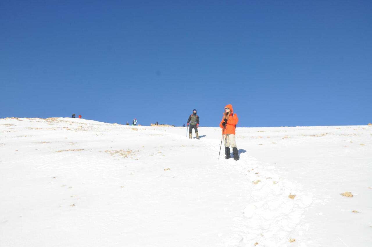 Совершено восхождение на пик "Гейдар зирвеси" в память о великом лидере Гейдаре Алиеве