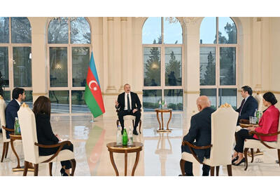 Президент Ильхам Алиев дал интервью местным телеканалам - ФОТО - ВИДЕО