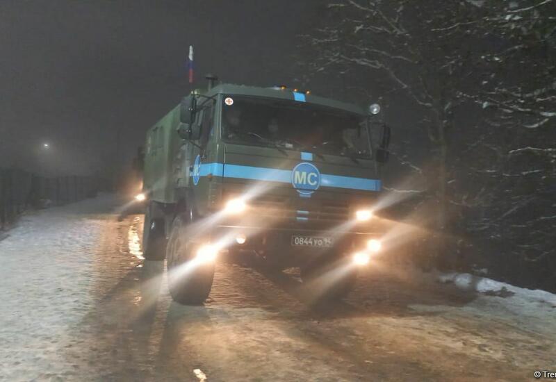 Rusiya sülhməramlılarına məxsus daha 2 təminat maşını aksiya ərazisindən maneəsiz keçib