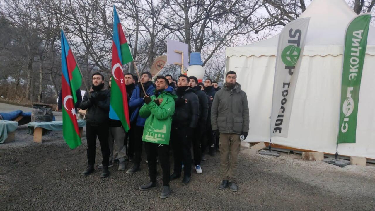Мирная акция протеста на Лачинской дороге продолжается 44-й день