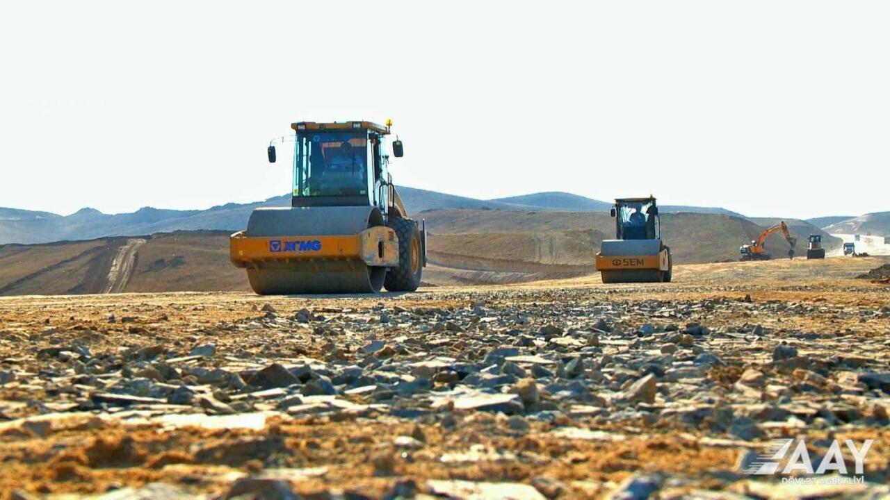 Так строится автодорога Агдам-Физули