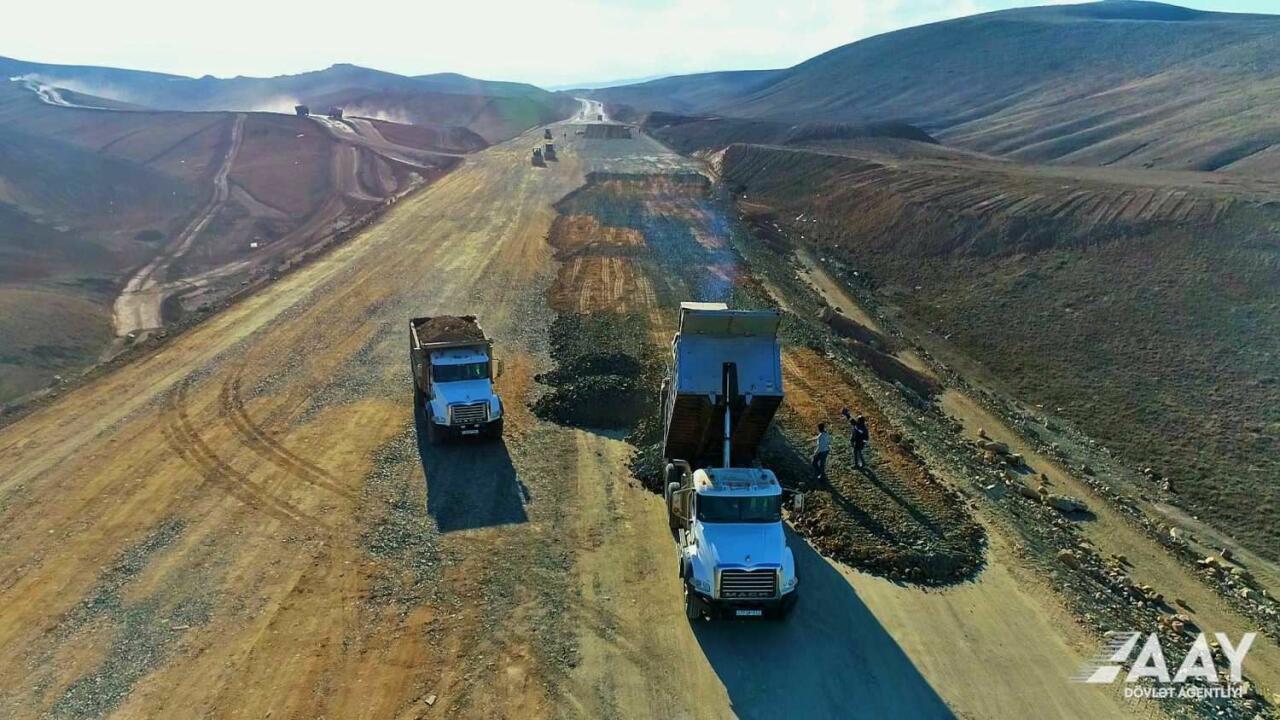Так строится автодорога Агдам-Физули
