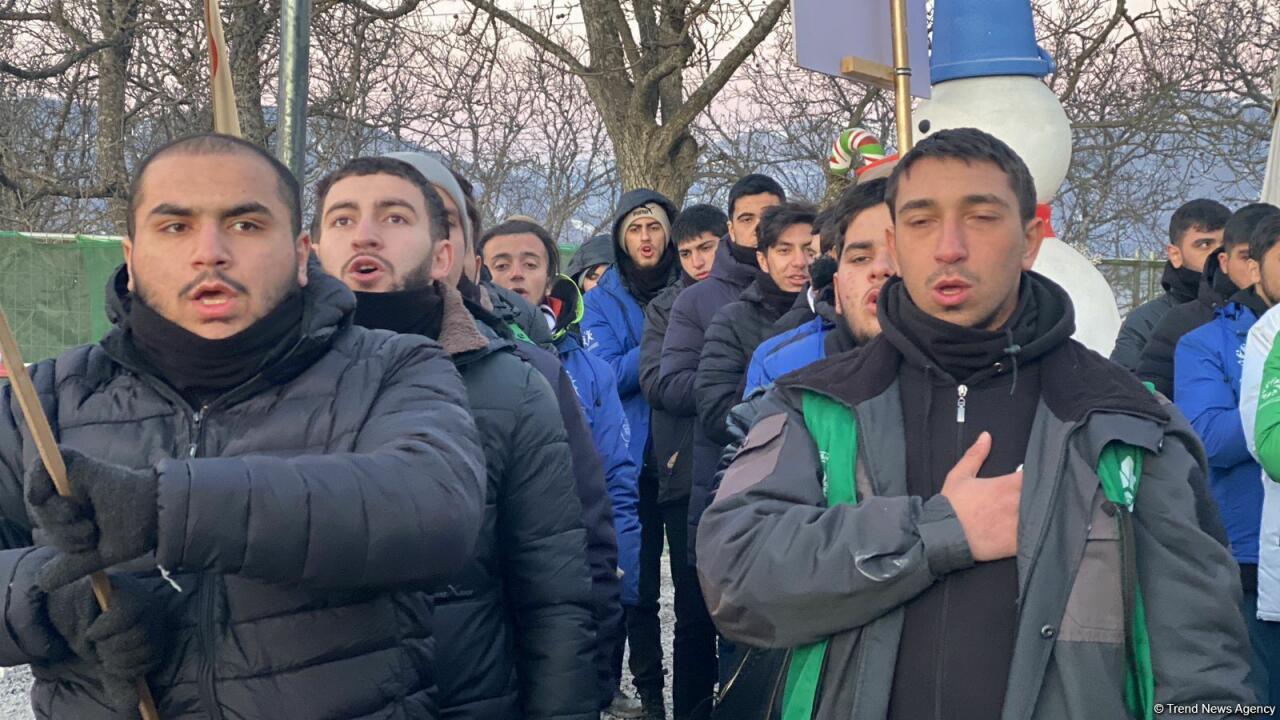 Акция азербайджанских экоактивистов на Лачинской дороге продолжается 46-й день