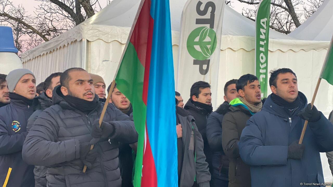 Акция азербайджанских экоактивистов на Лачинской дороге продолжается 46-й день