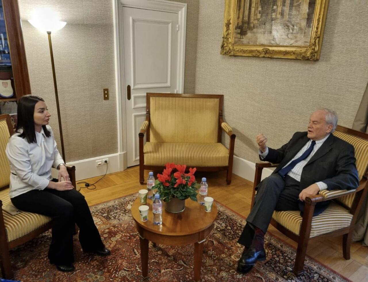 Leyla Abdullayeva Fransa Senatının Komitə sədri ilə görüşüb