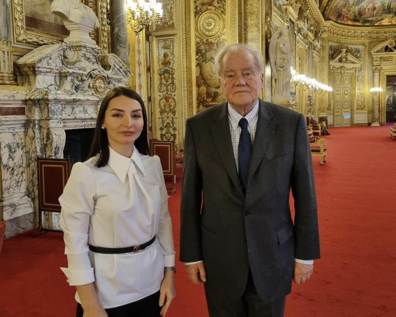 Leyla Abdullayeva Fransa Senatının Komitə sədri ilə görüşüb