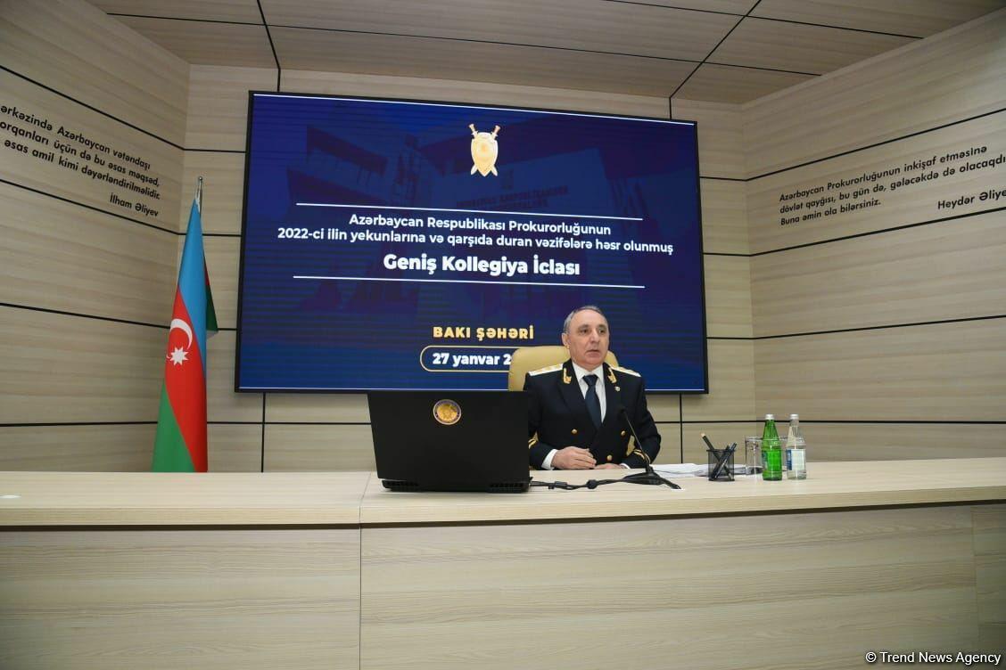 В Генпрокуратуре Азербайджана прошло расширенное заседание коллегии