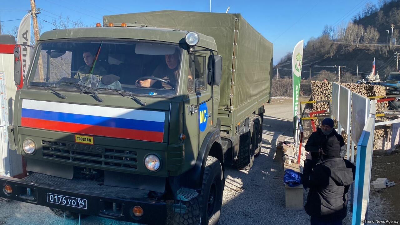 По Лачинской дороге проехала еще одна колонна автомобилей миротворцев