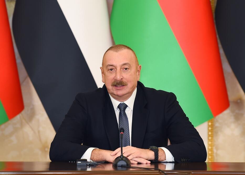 Президенты Азербайджана и Египта выступили с заявлениями для прессы