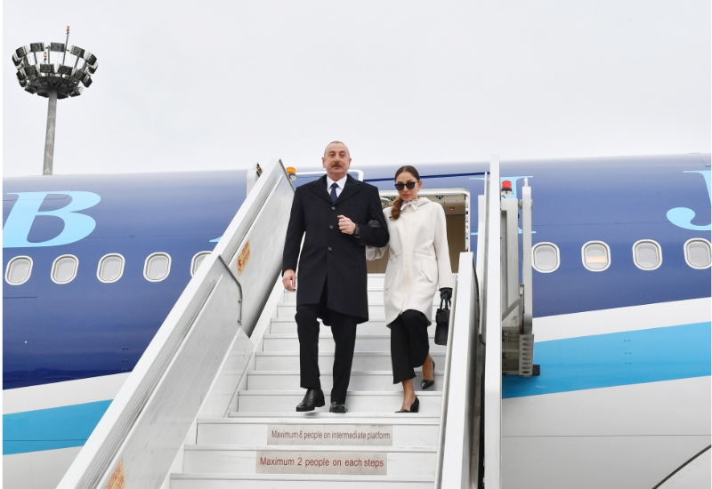 Президент Ильхам Алиев и Первая леди Мехрибан Алиева прибыли в Венгрию