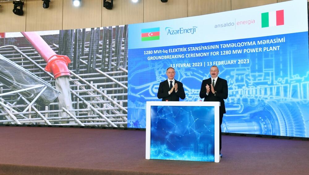 Президент Ильхам Алиев принял участие в церемонии закладки фундамента крупнейшей тепловой электростанции периода независимости