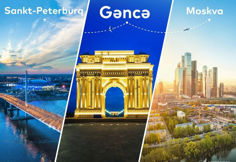 AZAL запускает рейсы из Гянджи в Москву и Санкт-Петербург