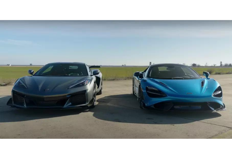 Chevrolet Corvette и McLaren 765LT сравнили в U-образном дрэг-рейсинге