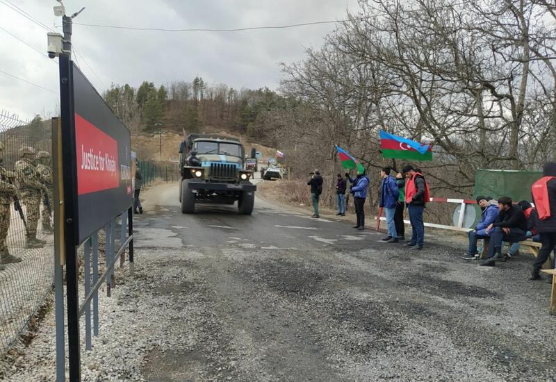 Sülhməramlılara aid 14 maşın Laçın yolundan maneəsiz keçib