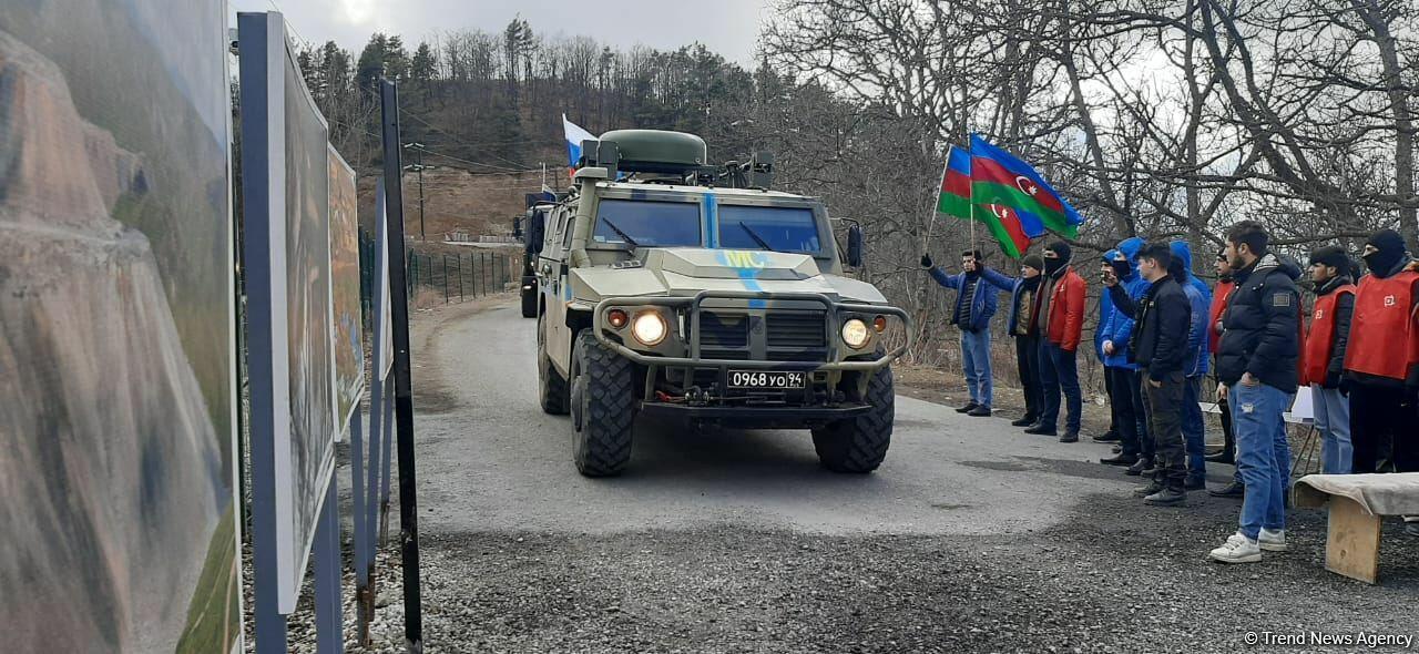 Sülhməramlılara aid daha 3 avtomobil Laçın yolundan maneəsiz keçib