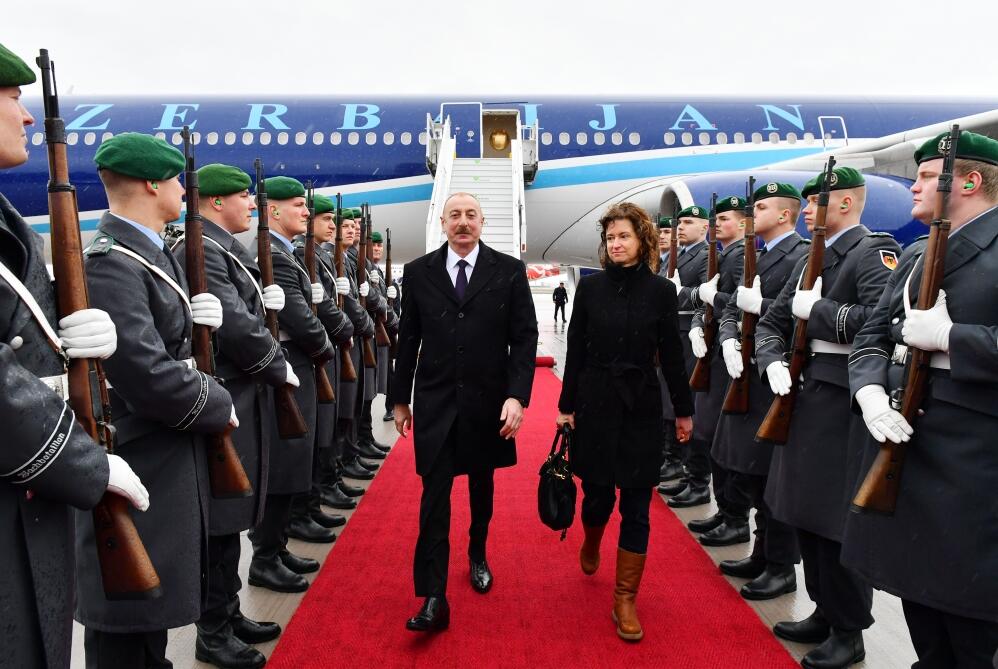 Azərbaycan Prezidenti İlham Əliyev Almaniyaya işgüzar səfərə gəlib