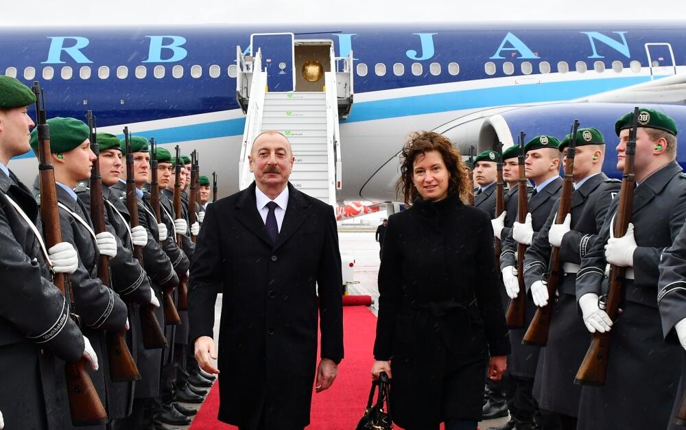 Azərbaycan Prezidenti İlham Əliyev Almaniyaya işgüzar səfərə gəlib