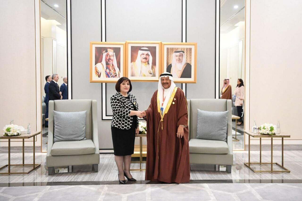 Сахиба Гафарова обсудила сотрудничество с коллегой из Бахрейна