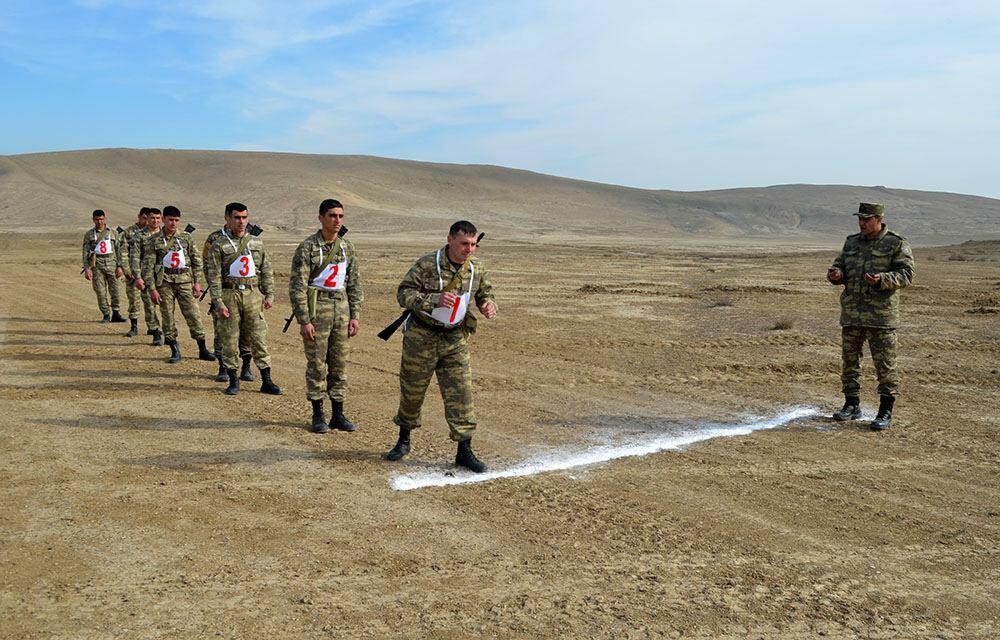 В Сухопутных войсках Азербайджана проведено первенство по военизированному кроссу