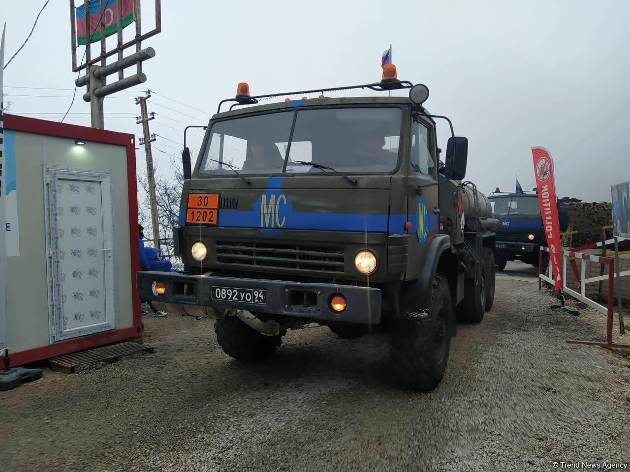 Sülhməramlılara aid 21 maşın Laçın yolundan maneəsiz keçib