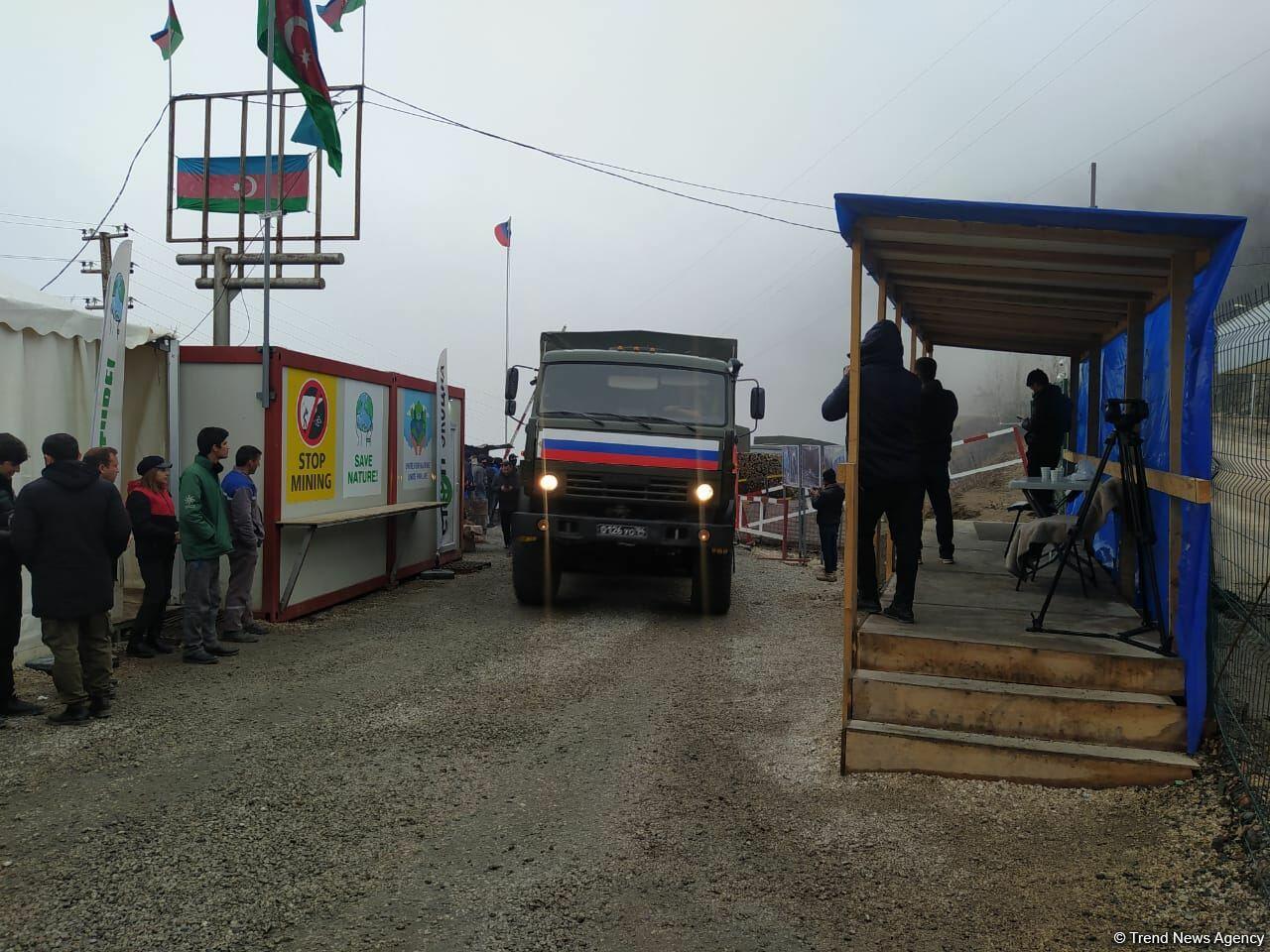 Sülhməramlılara aid 21 maşın Laçın yolundan maneəsiz keçib
