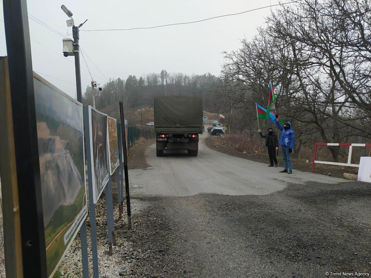 Sülhməramlılara aid 21 maşın Laçın yolundan maneəsiz keçib