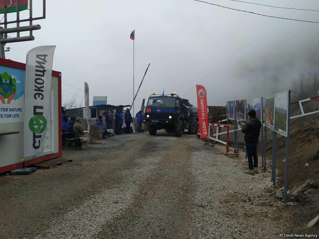 Sülhməramlılara aid 21 maşın Laçın yolundan maneəsiz keçib