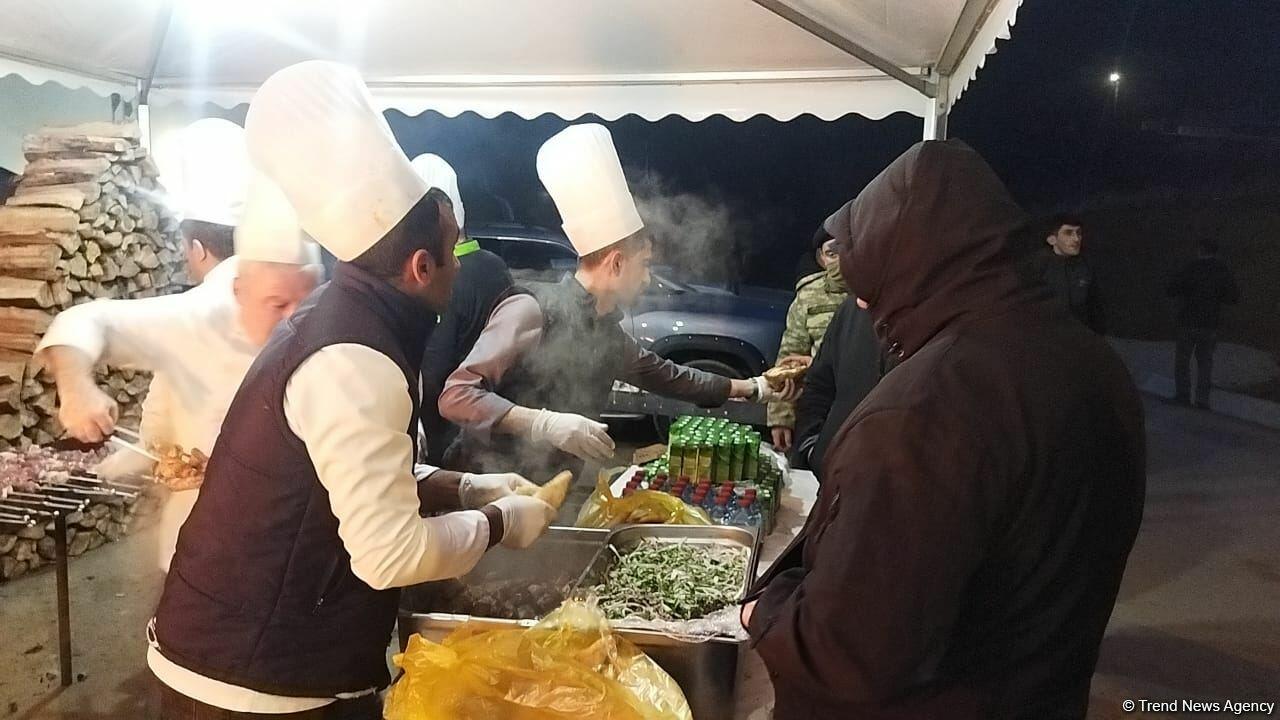В Шуше разожгли праздничный костер